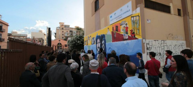 Rassegna/ A Palermo il murale di S.O.S. Scuola per Cassarà e Antiochia