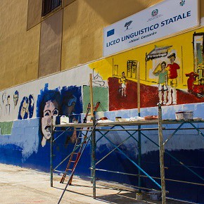Il #23Maggio con S.O.S. Scuola: Street art e festa dell'antimafia al Liceo Cassarà